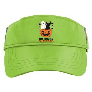 Halloween Cat No Tricks Just Treats Gift Adult Drive Performance Visor