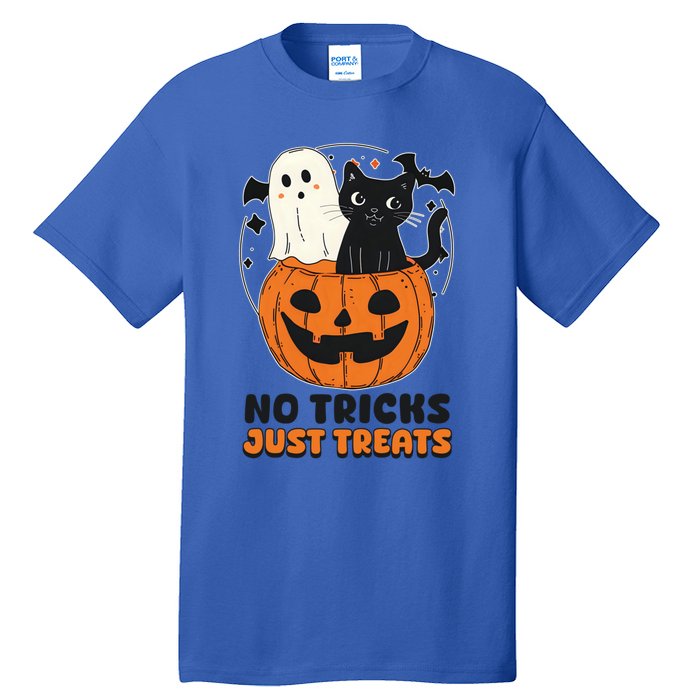 Halloween Cat No Tricks Just Treats Gift Tall T-Shirt