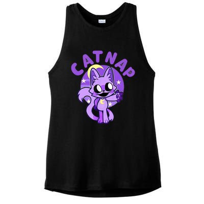 Hi Cats Nap Lover Funny Cat Cat Lover Ladies PosiCharge Tri-Blend Wicking Tank