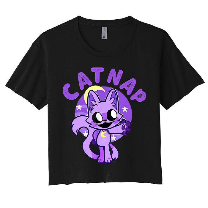 Hi Cats Nap Lover Funny Cat Cat Lover Women's Crop Top Tee