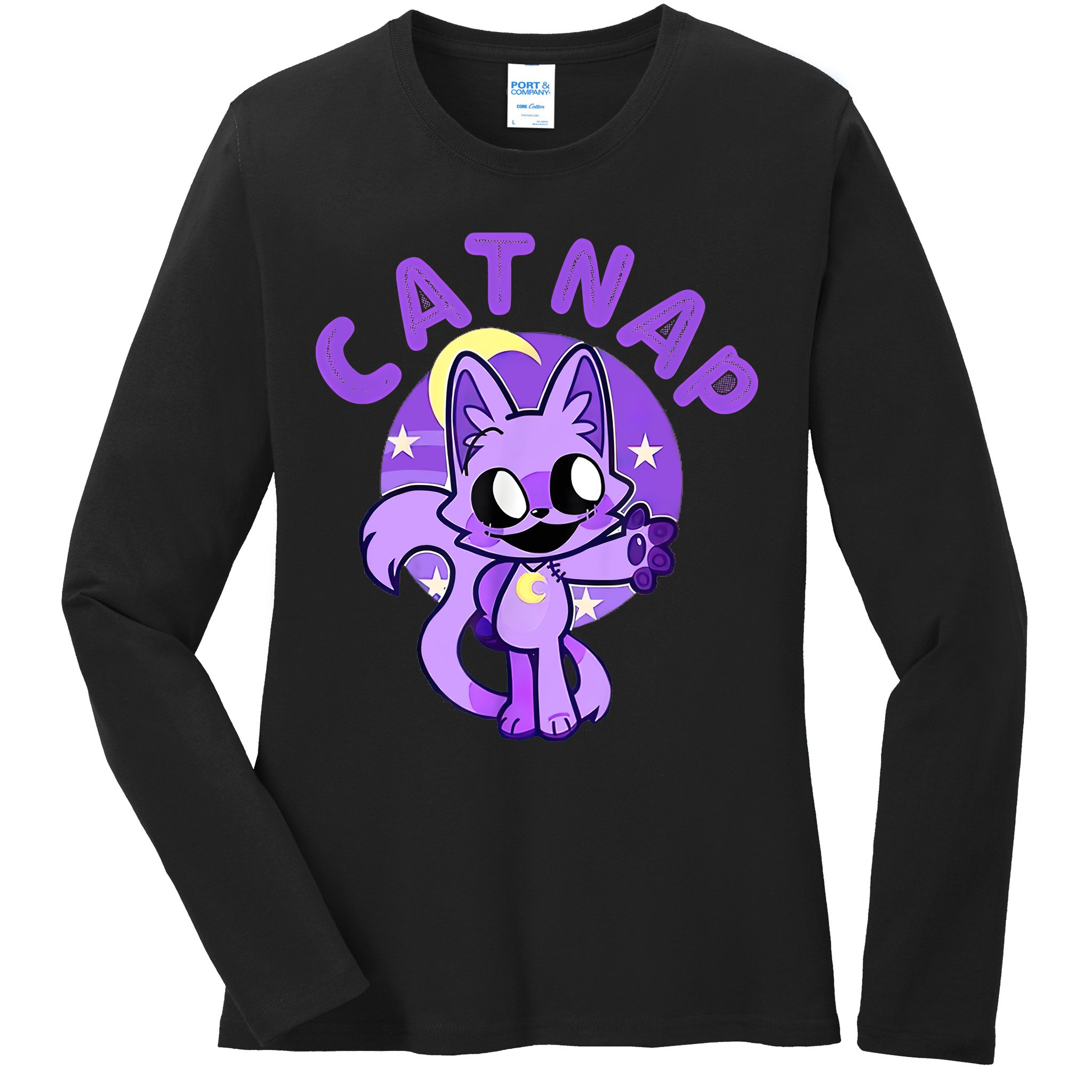 Hi Cats Nap Lover Funny Cat Cat Lover Ladies Long Sleeve Shirt