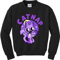 Hi Cats Nap Lover Funny Cat Lover Kids Sweatshirt