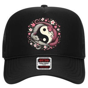 Happy Chinese New Year 2025 Snake Gift High Crown Mesh Back Trucker Hat