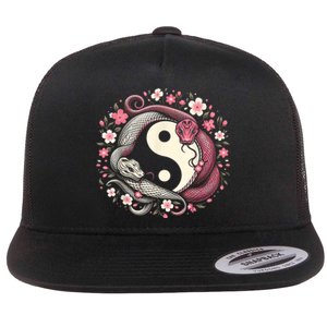 Happy Chinese New Year 2025 Snake Gift Flat Bill Trucker Hat