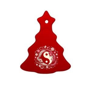 Happy Chinese New Year 2025 Snake Gift Ceramic Tree Ornament