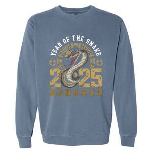 Happy Chinese New Year Year Of The Snake 2025 Garment-Dyed Sweatshirt