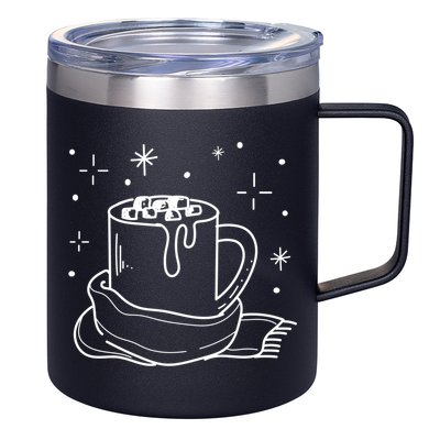 Hot Chocolate Nature Snow Cozy Winter Days Gift 12oz Stainless Steel Coffee Mug