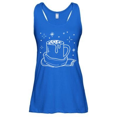 Hot Chocolate Nature Snow Cozy Winter Days Gift Ladies Essential Flowy Tank