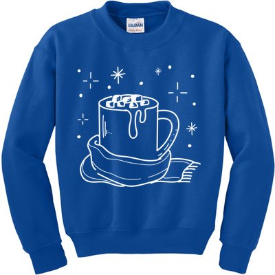 Hot Chocolate Nature Snow Cozy Winter Days Gift Kids Sweatshirt