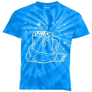 Hot Chocolate Nature Snow Cozy Winter Days Gift Kids Tie-Dye T-Shirt