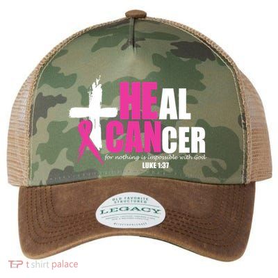 Heal Cancer Nothing Is Impossible With God Breast Legacy Tie Dye Trucker Hat