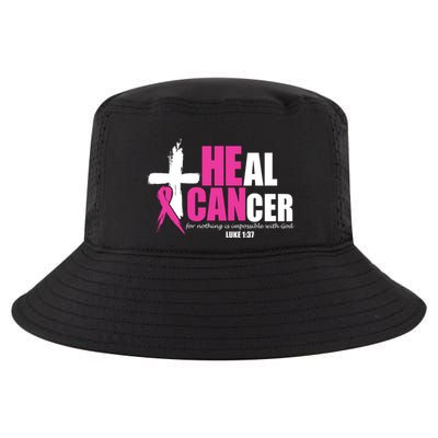 Heal Cancer Nothing Is Impossible With God Breast Cool Comfort Performance Bucket Hat
