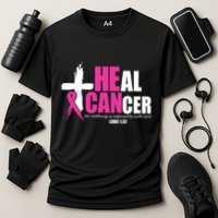 Heal Cancer Nothing Is Impossible With God Breast Cooling Performance Crew T-Shirt