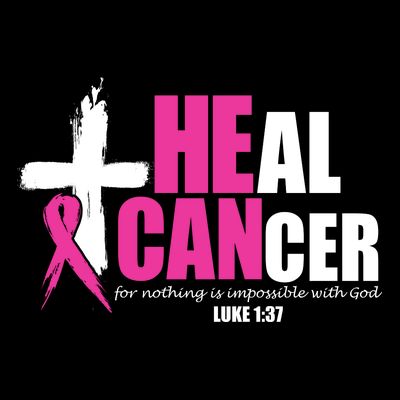 Heal Cancer Nothing Is Impossible With God Breast T-Shirt