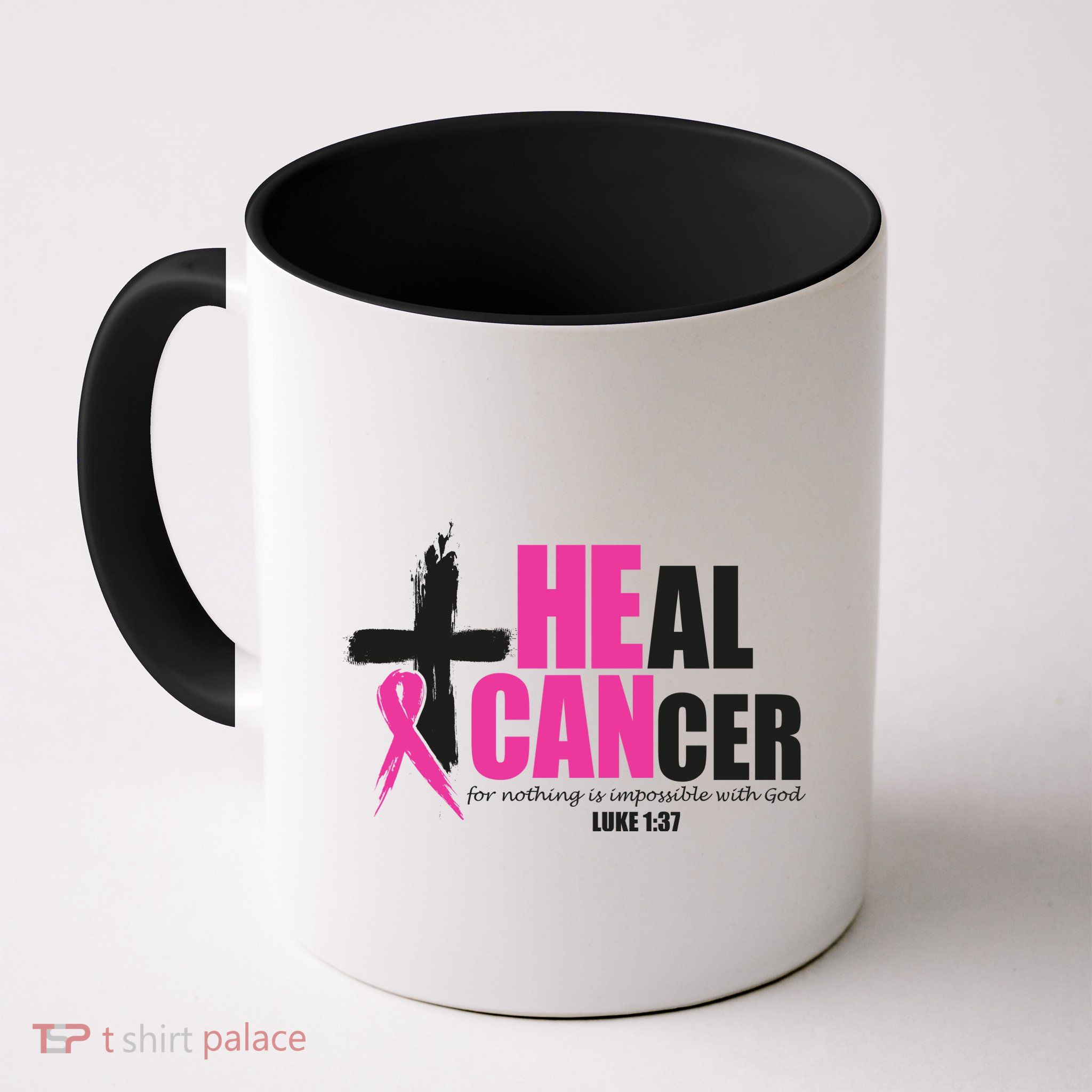 Heal Cancer Nothing Is Impossible With God Breast Mug