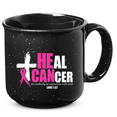 Heal Cancer Nothing Is Impossible With God Breast 15oz Campfire Ceramic Mug