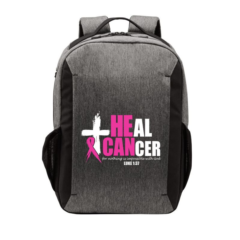 Heal Cancer Nothing Is Impossible With God Breast Vector Backpack
