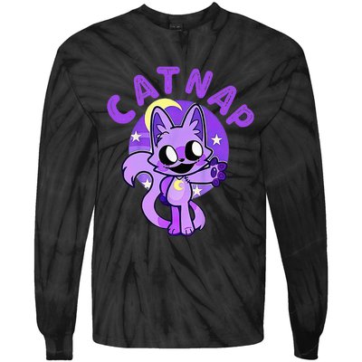 Hi Cats Nap Lover Funny Cat Tie-Dye Long Sleeve Shirt