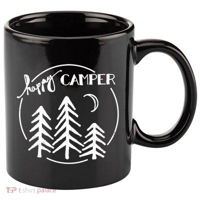 Happy Camper Nature 11oz C Handle Ceramic Mug