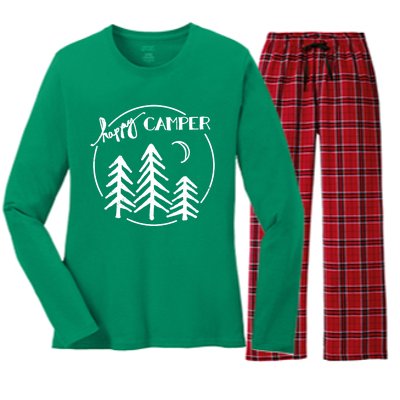 Happy Camper Nature Women's Long Sleeve Flannel Pajama Set 