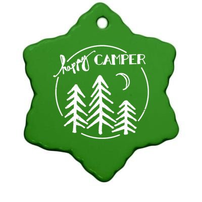 Happy Camper Nature Ceramic Star Ornament