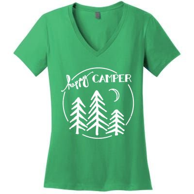 Happy Camper Nature Women's V-Neck T-Shirt