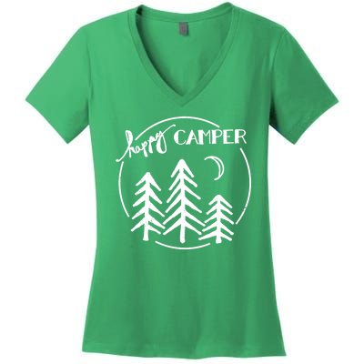 Happy Camper Nature Women's V-Neck T-Shirt