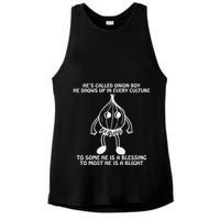 He’S Called Onion Boy He Shows Up In Every Culture Ladies PosiCharge Tri-Blend Wicking Tank