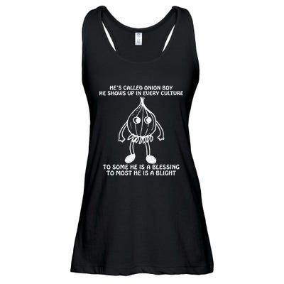 He’S Called Onion Boy He Shows Up In Every Culture Ladies Essential Flowy Tank