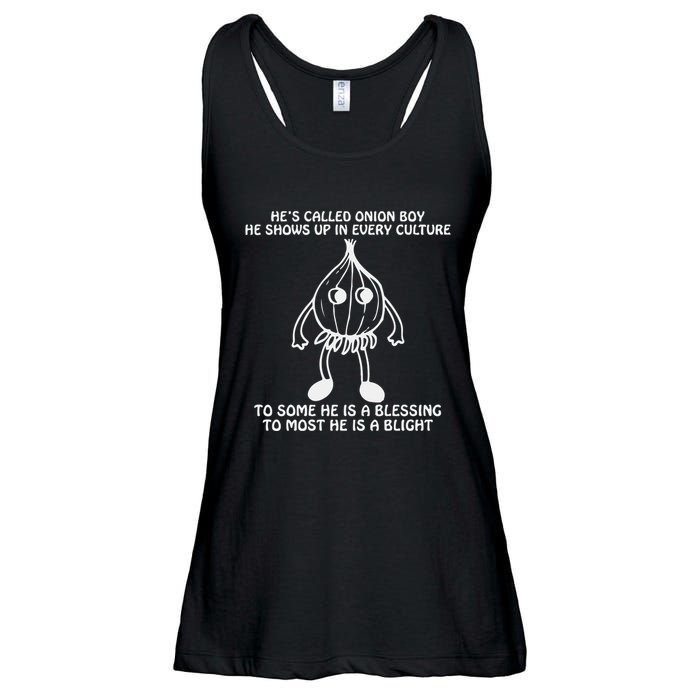 He’S Called Onion Boy He Shows Up In Every Culture Ladies Essential Flowy Tank