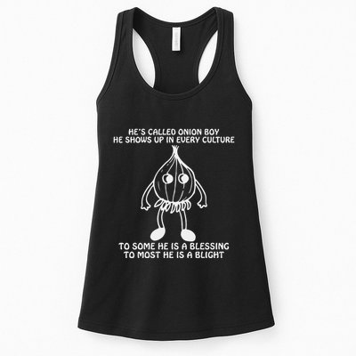 He’S Called Onion Boy He Shows Up In Every Culture Womens Tank Top