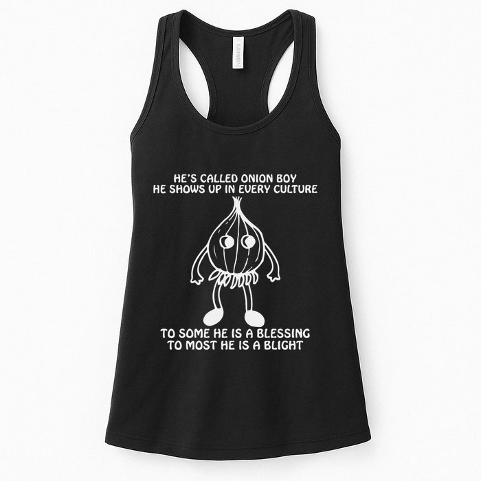 He’S Called Onion Boy He Shows Up In Every Culture Womens Tank Top