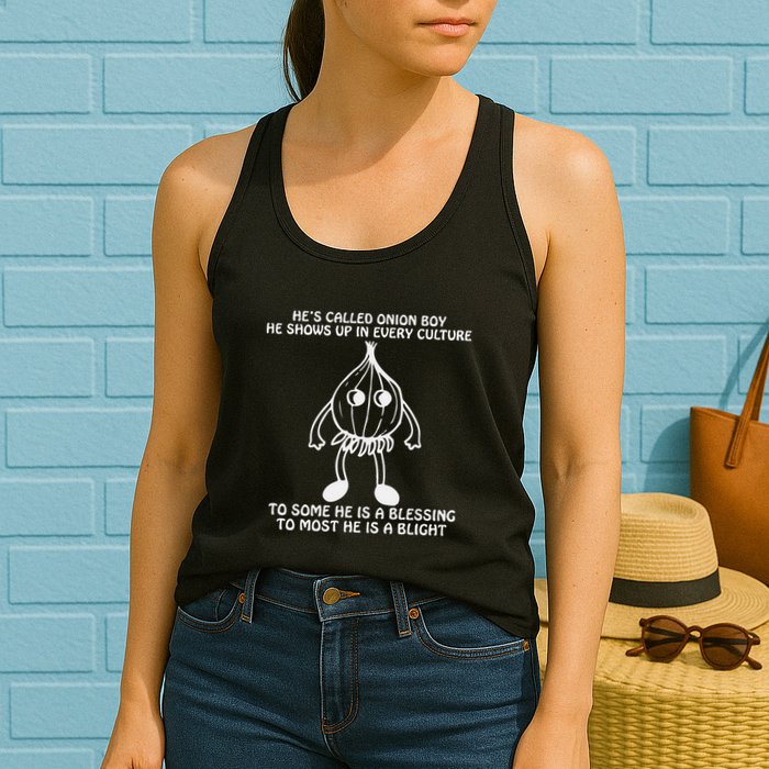 He’S Called Onion Boy He Shows Up In Every Culture Womens Tank Top