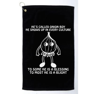 He’S Called Onion Boy He Shows Up In Every Culture Golf Towel
