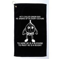 He’S Called Onion Boy He Shows Up In Every Culture Golf Towel