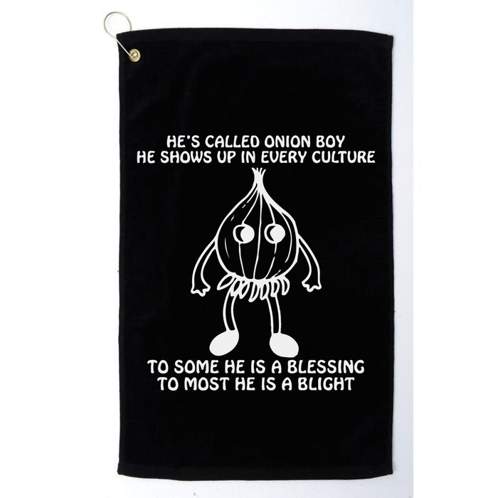 He’S Called Onion Boy He Shows Up In Every Culture Golf Towel