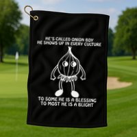 He’S Called Onion Boy He Shows Up In Every Culture Golf Towel