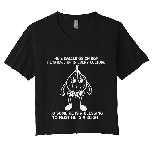 He’S Called Onion Boy He Shows Up In Every Culture Crop Top