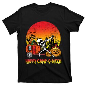 Happy Camp O Ween Halloween Costume Camping Pun Camper T-Shirt