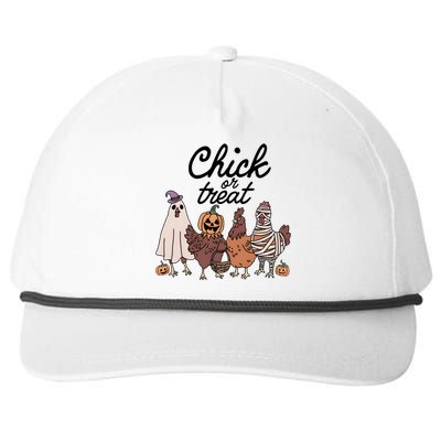 Halloween Chick Or Treat Funny Chicken Lover Snapback Five-Panel Rope Hat