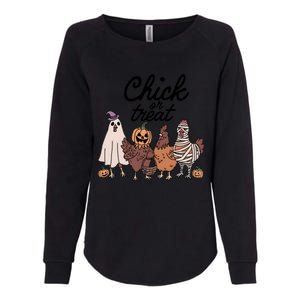 Halloween Chick Or Treat Funny Chicken Lover Womens California Wash Sweatshirt