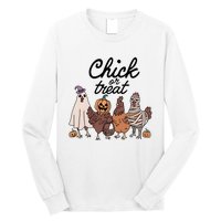 Halloween Chick Or Treat Funny Chicken Lover Long Sleeve Shirt