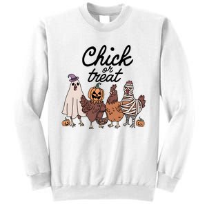 Halloween Chick Or Treat Funny Chicken Lover Sweatshirt