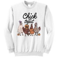 Halloween Chick Or Treat Funny Chicken Lover Sweatshirt