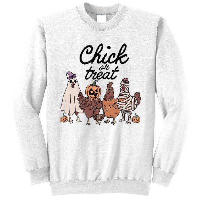 Halloween Chick Or Treat Funny Chicken Lover Sweatshirt