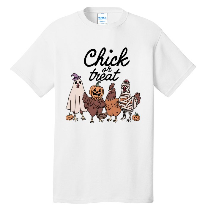 Halloween Chick Or Treat Funny Chicken Lover Tall T-Shirt