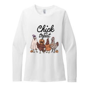 Halloween Chick Or Treat Funny Chicken Lover Womens CVC Long Sleeve Shirt