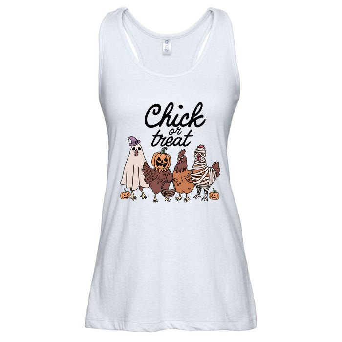 Halloween Chick Or Treat Funny Chicken Lover Ladies Essential Flowy Tank