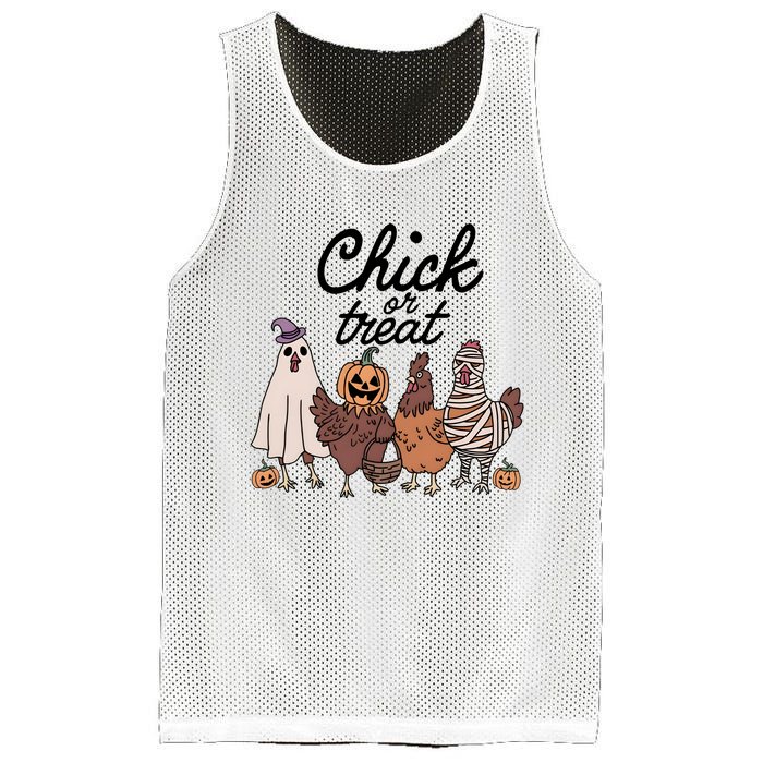 Halloween Chick Or Treat Funny Chicken Lover Mesh Reversible Basketball Jersey Tank