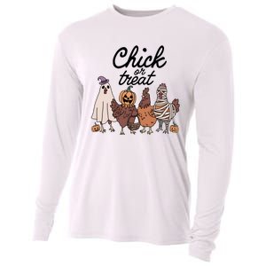 Halloween Chick Or Treat Funny Chicken Lover Cooling Performance Long Sleeve Crew